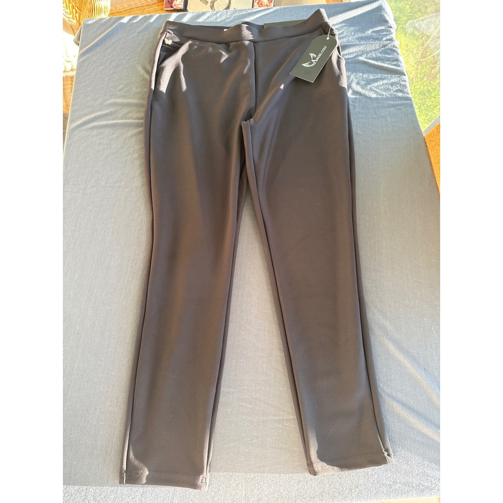 Angel Cult Womens Black Stretch Butterfly Accent Pull On Pants FBP1030 XL NEW